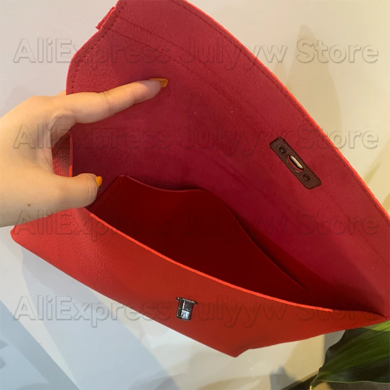 Red Clutch Bag Women Simple Women Ladies Clutch Pu Leather Envelope Clutch Bags Leather Women Lychee Pattern Purse Hand Bags images - 6