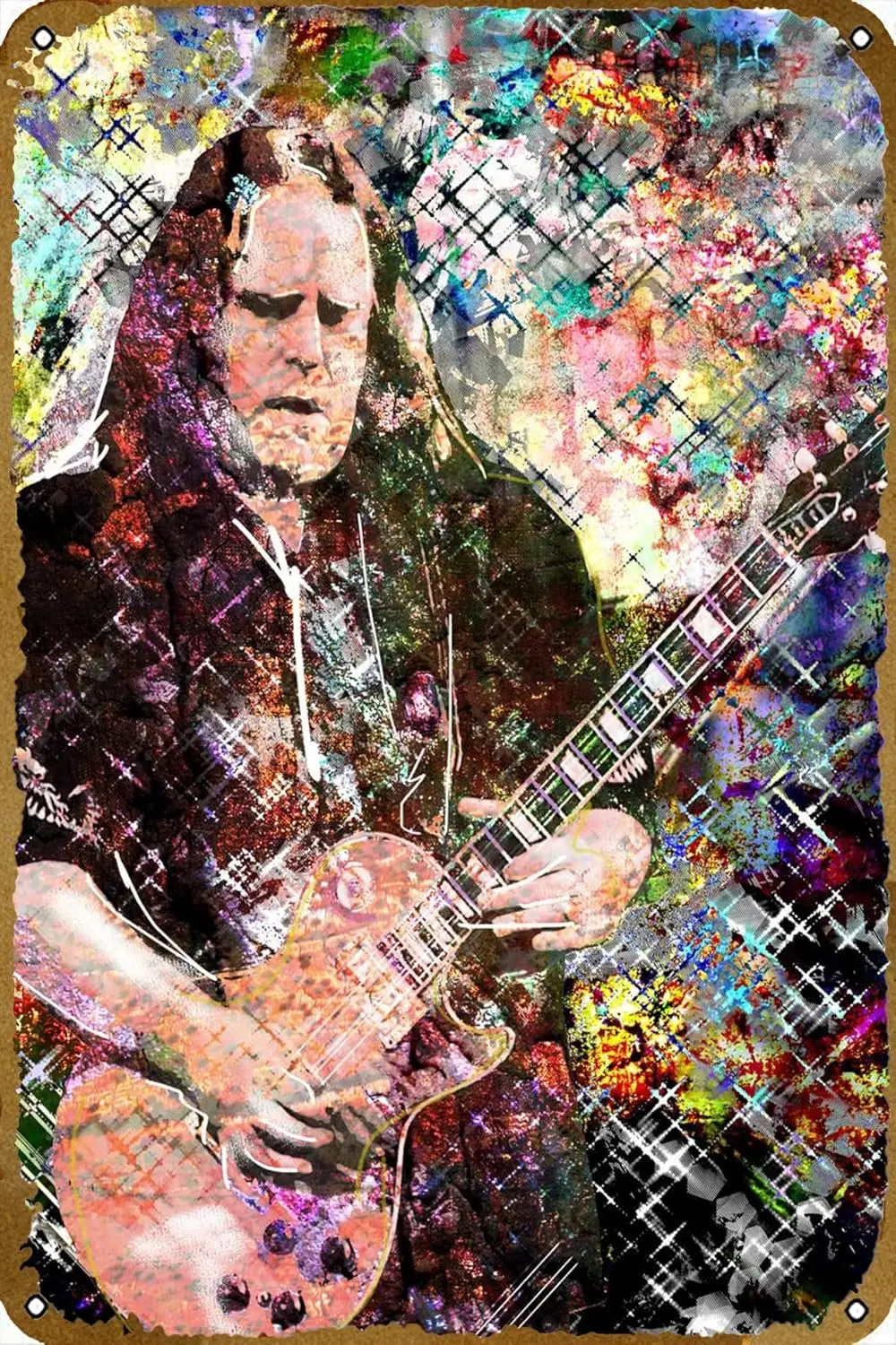 Wrren Hynes Govt Mule Musc Plque постер Metl Tn Sgn 8 x 12 дюймов Vntge ретро Wll Декор