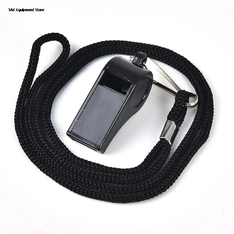 

Football Soccer Sports Referee Plastic Whistle Lanyard Emergency Loud Sound