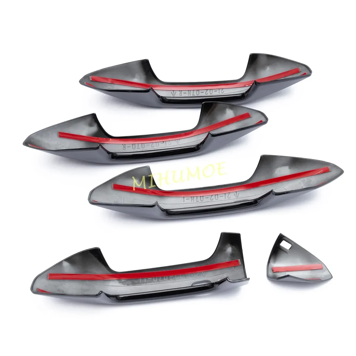 LHD глянцевая черная накладка на дверную ручку автомобиля полоса аксессуары для