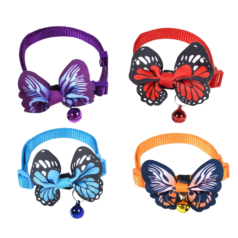 

Butterfly Collar Breakaway with Cute Bow Tie and Bell for Puppies