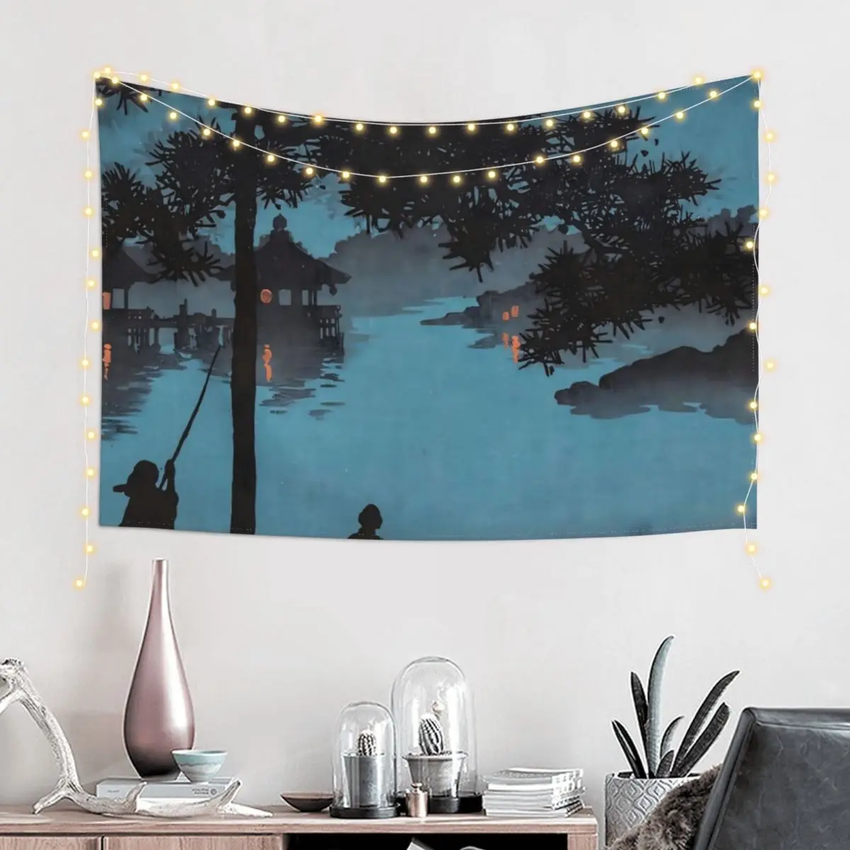 Koho Shoda Stars over Biwa Lake Гобелен Эстетический декор комнаты Эстетическое украшение