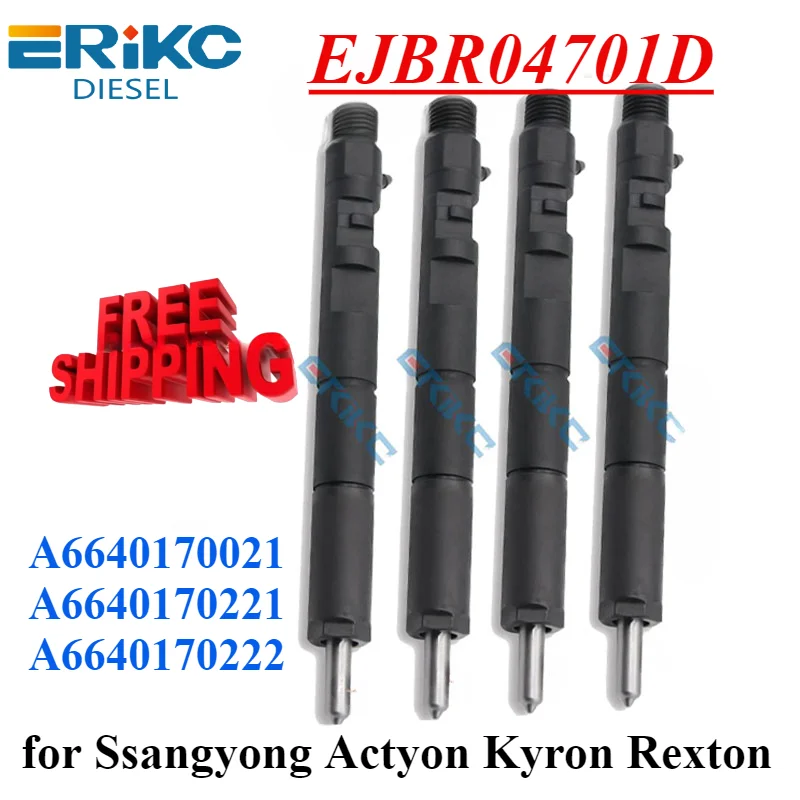 4 шт. EJBR04701D дизельный инжектор ejbr04701d Common Rail топливная форсунка для Ssangyong Actyon Kyron