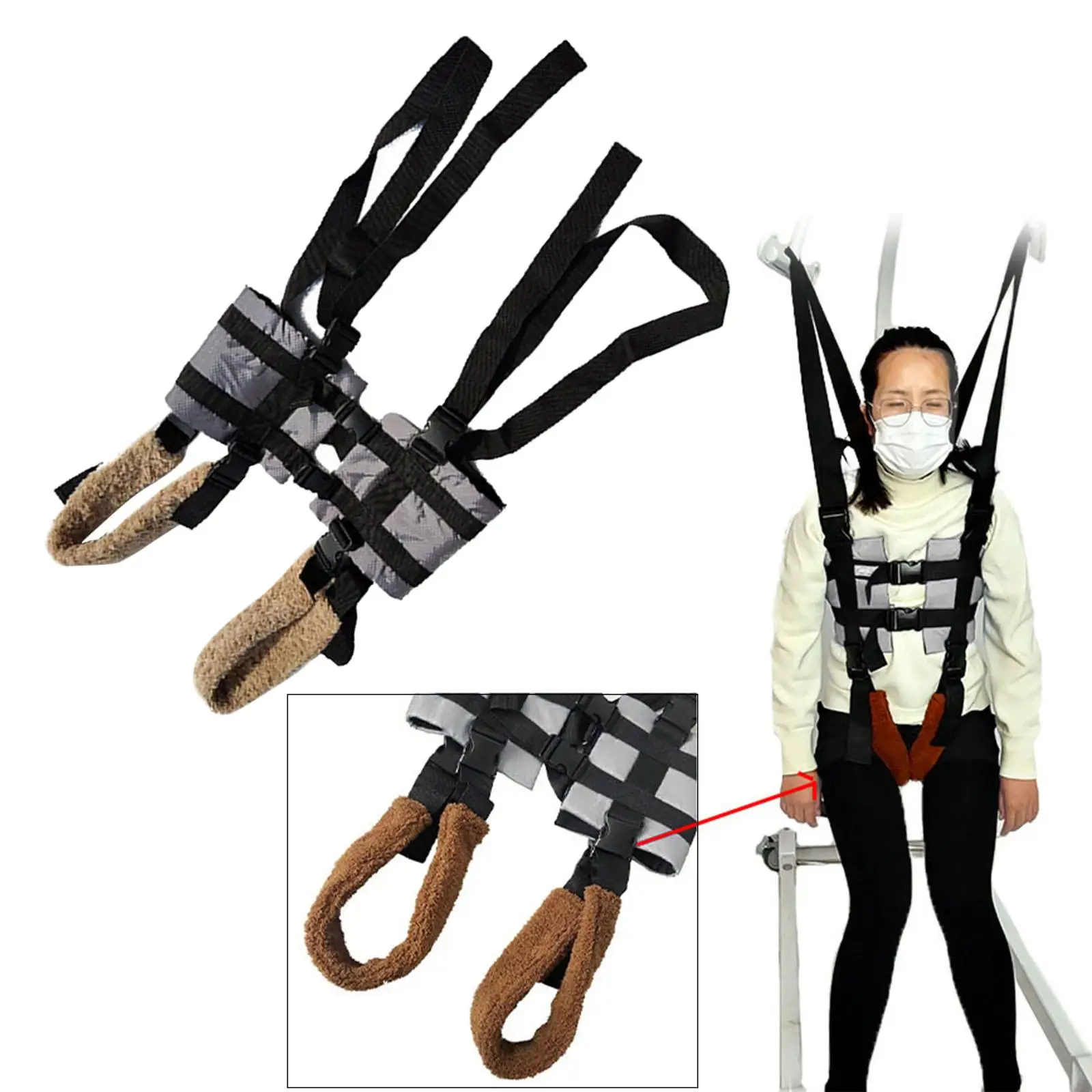 

Gait Transfer Waist Belt Comfortable Nursing Lift Belt for Patients Seniors Elderly