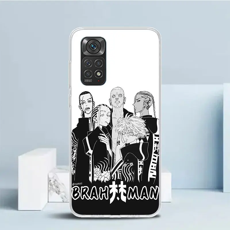 Черный чехол для телефона в стиле аниме Tokyo Aevengers Xiaomi Redmi Note 13 14 12S 12 11S 11 11T 11E Pro Plus 10S