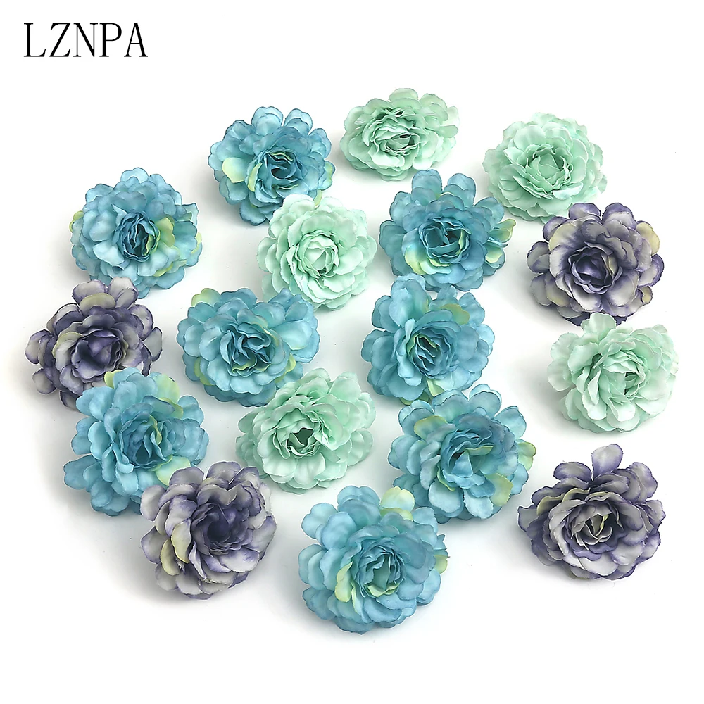 

10Pcs/Lot Rose Flower Head for Wedding Marriage Party Decoration DIY Silk Artificial Flowers Plant Garden Home Accessories Decor
