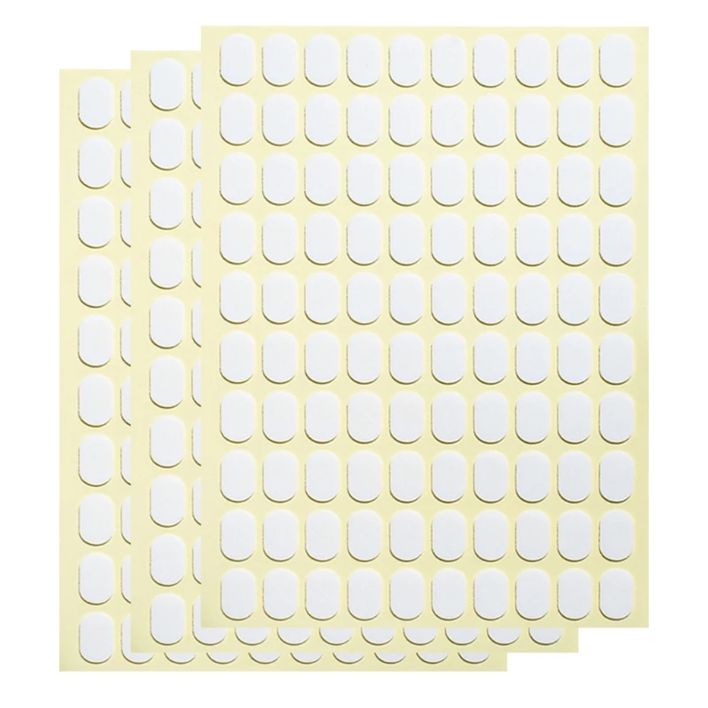 3 листа двухсторонняя клейкая лента для ногтей наклейка овалы клейкие вкладки