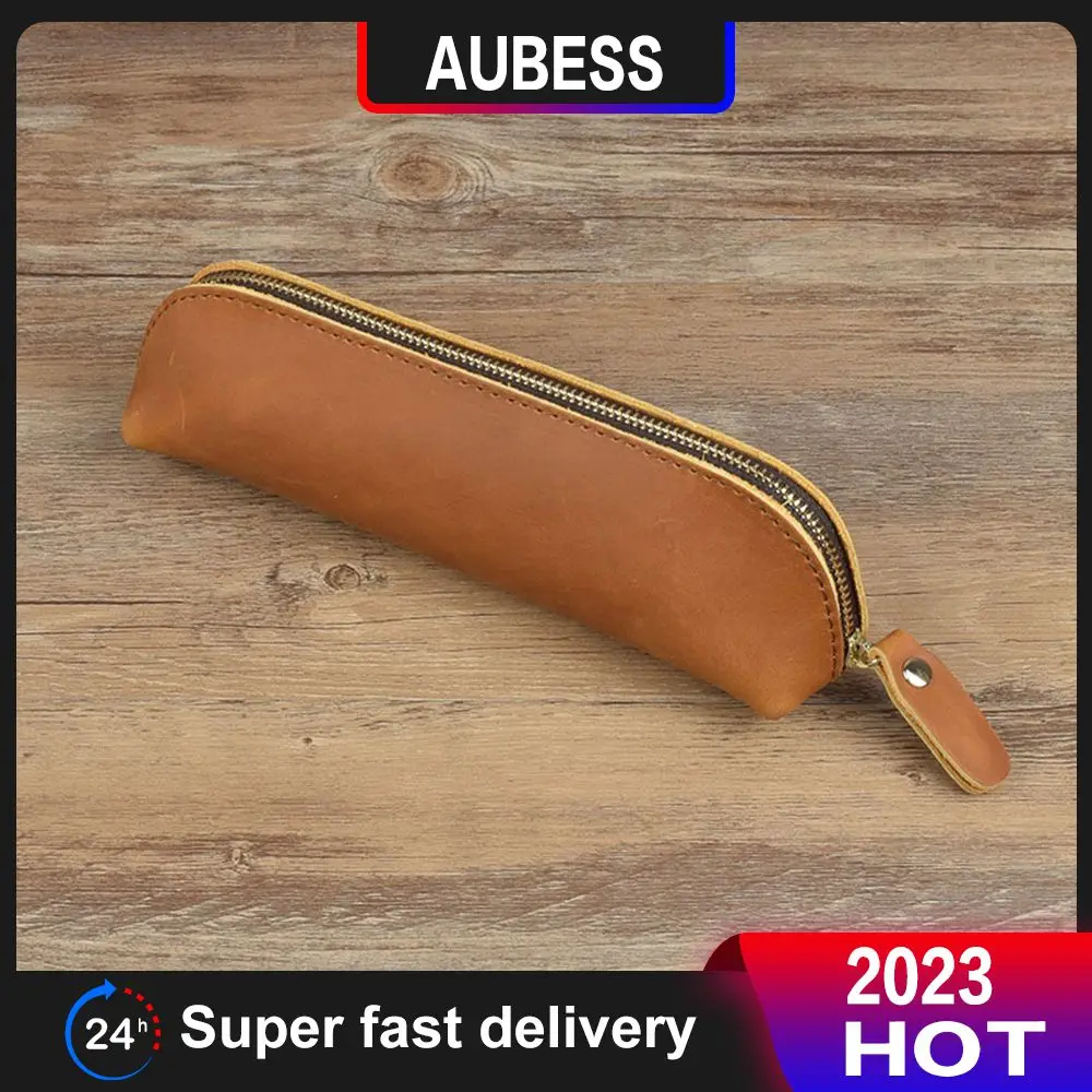 

Zipper Design Zipper Bag Brownish Yellow Stationery Storage Flexible Material Storage Bag Thickened Edging Glasses Bag Smooth