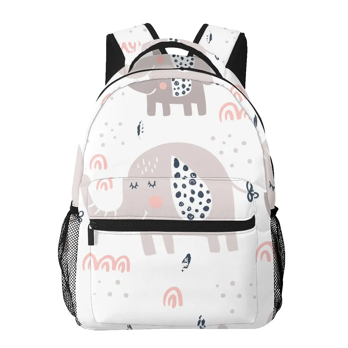 

Cute Elephants Pattern Backpack Women Men Large Capacity Backpack Outdoor Travel Bag Casual Backpack