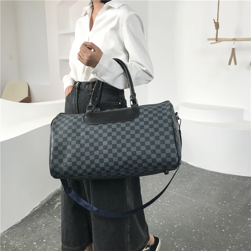 

Модная Водонепроницаемая дорожная сумка YILIAN, Мужская/женская сумка для фитнеса, кожаная сумка через плечо, деловая большая дорожная сумка, ...