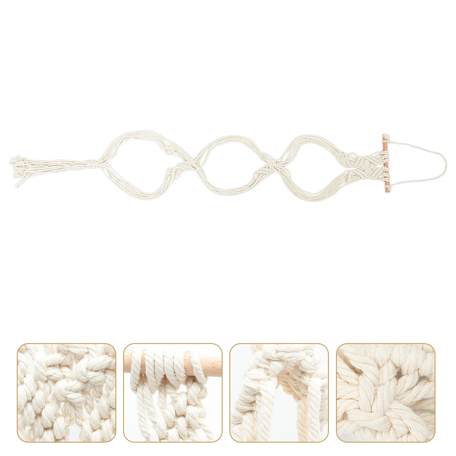 

Hat Wall Holder Rack Macramehanger Organizer Hanging Display Storage Cap Hook Decor Rope Hangers Cowboy Hand Cottontapestry