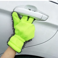 double sided microfiber inner and outer automatic detail super absorbent cleaning gloves