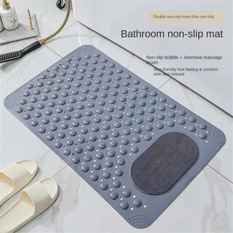 

New Design Anti-slip Bath Mat Massage Foot Mat Hotel With Brush Shower Bathroom Hydrophobic Mat Scrub Pad Bathroom Tool