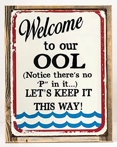 

Добро пожаловать в наш ool Metal Sign, No Pee, Security для бассейна, Humor