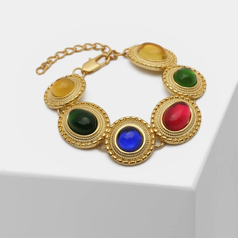 

amorita boutique vintage bracelet multi color glass bracelet vintage jewelry accessories collection