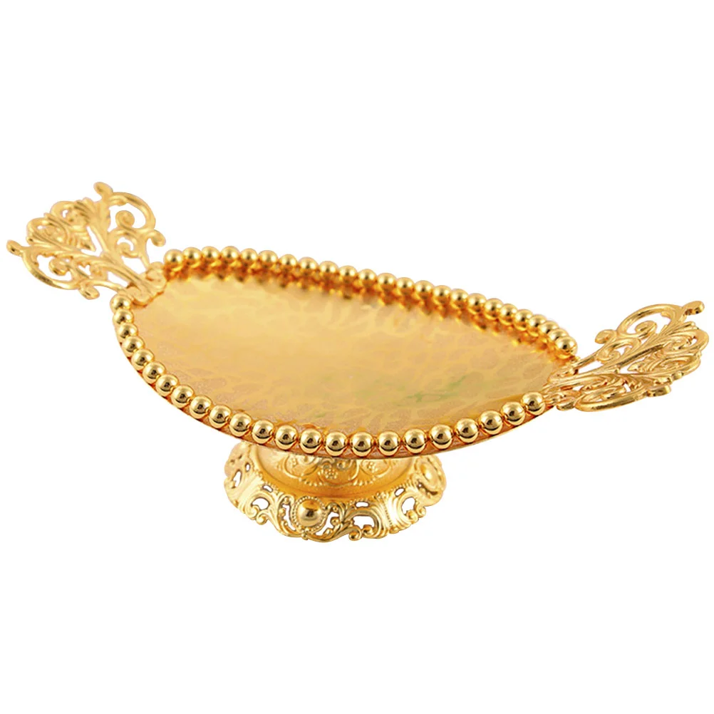 

Exquisite Rustproof European Style Candy Plate Fruit Dish Snack Holder Fruit Holder Home Serving Tray for Party