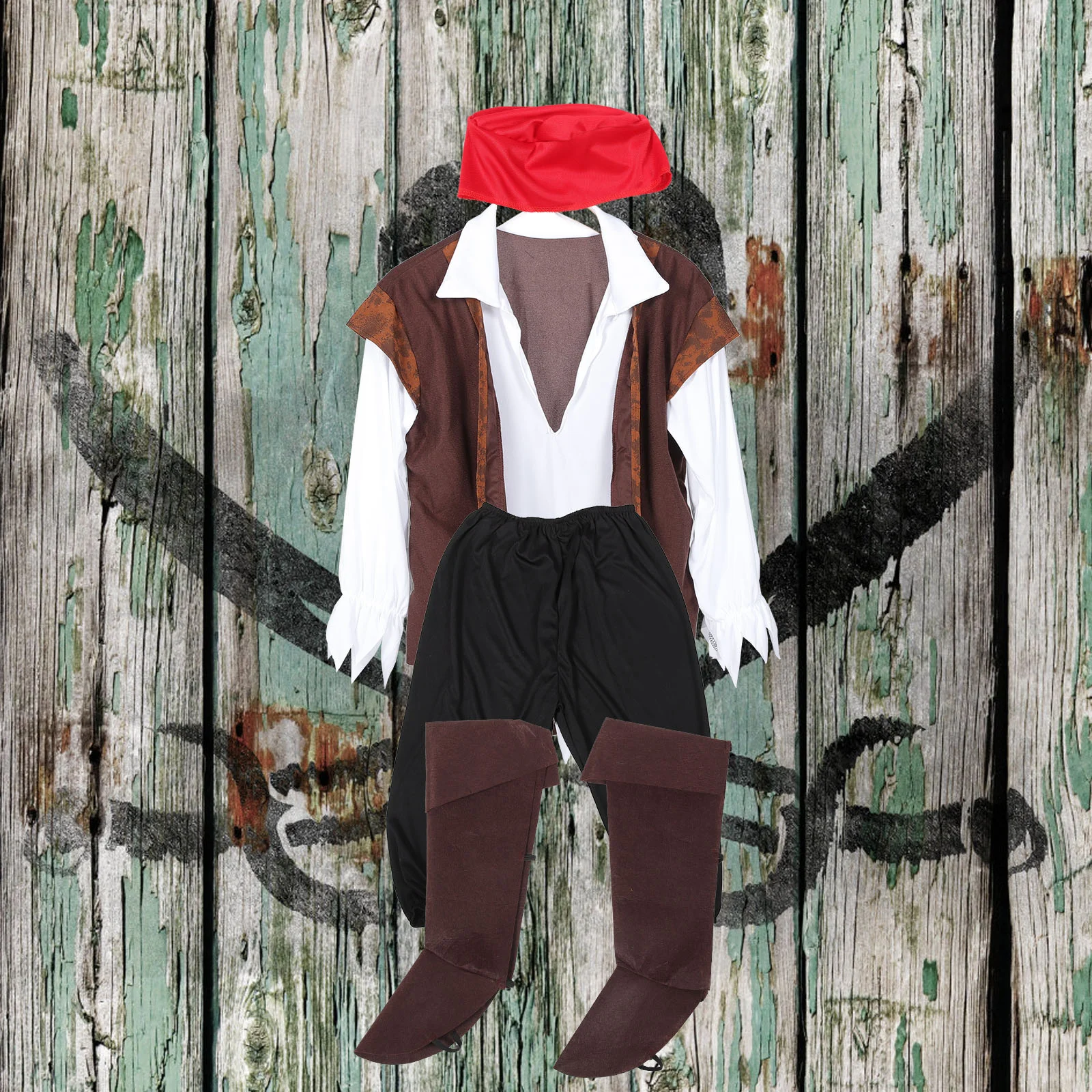 

1 Set Halloween Costume Mens Costumes For Men Prop Performance Cosplay Pirate Supplies Role Play Costumes