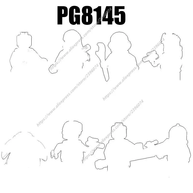 Экшн-фигурки PG8145, кирпичи, игрушки PG808 PG809 PG810 PG811 PG812 PG813 PG814 PG815