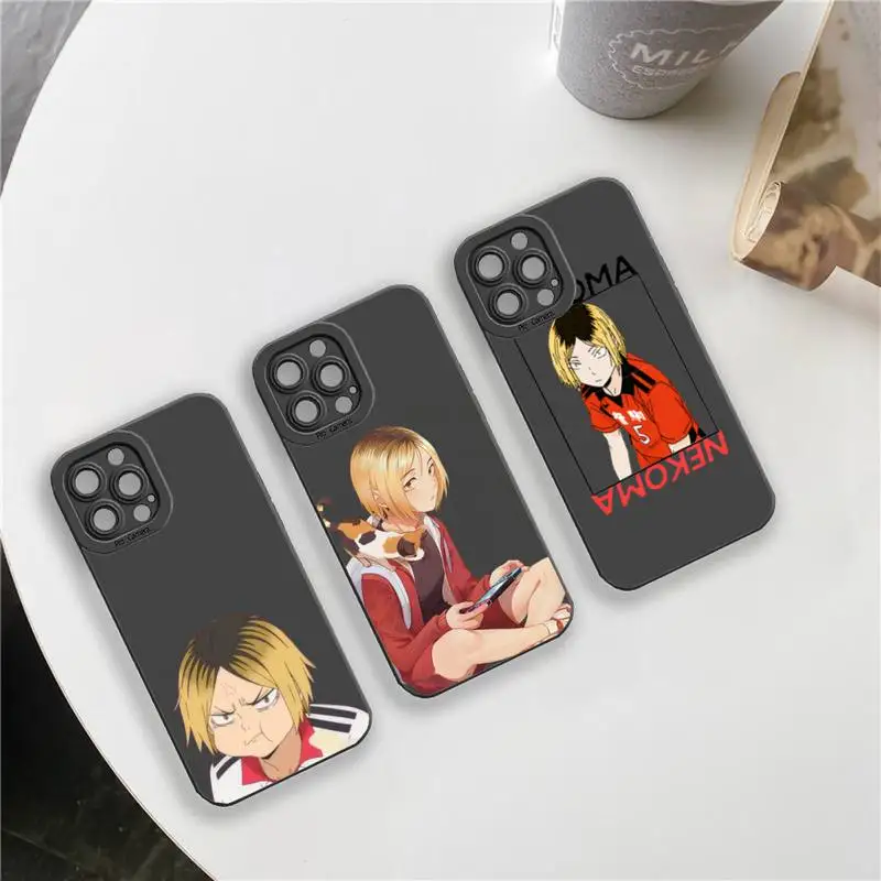 

Kenma Kozume of Haikyuu japanese anime Phone Case For iPhone 13 12 11 Pro MAX Mini X XS XR 7 8 Plus Camera Lens Liquid Silicone