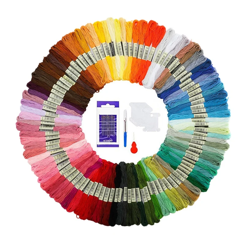 

150 Color Embroidery Floss Friendship Bracelet String Thread Kit Cross Stitch Threads With Embroidery Floss Bobbins Tool