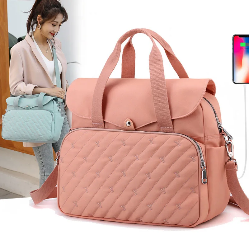Diaper bag hand bill of lading shoulder slung Mommy bag large-capacity maternal and infant out mother bag fashion casual simple