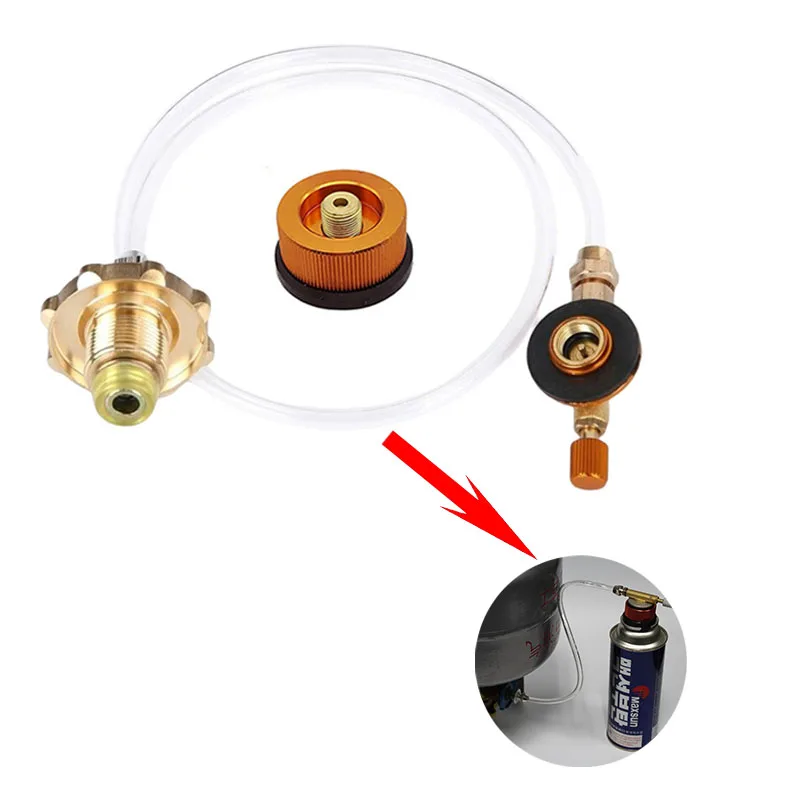 

Принадлежности для путешествий, адаптер для заправки газовой плиты, адаптер для преобразования резервуара, соединительная трубка, аксессу...