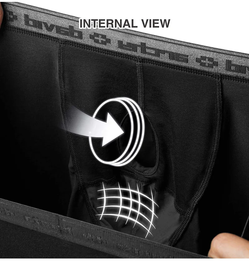 DAVID ARCHY Men's Underwear 3 Pack Basic Modal Rayon Soft Breathable Dual Pouch Boxer Briefs Sweatpants Fitness Quick Dry