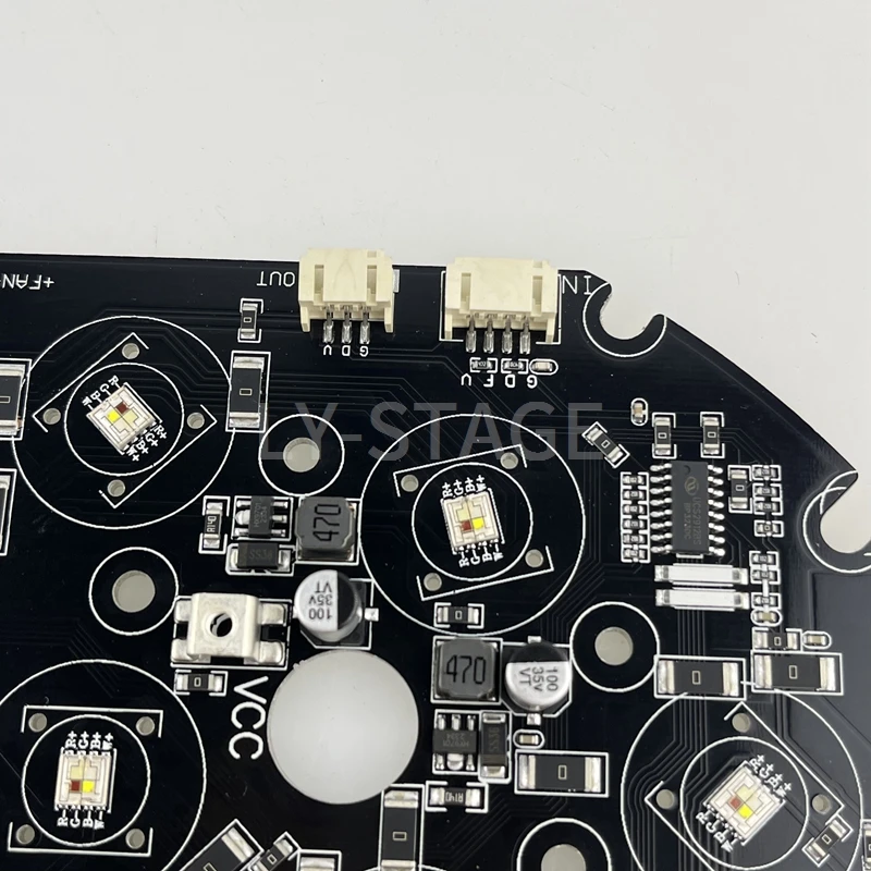 Профессиональная светодиодная плата 19x12 Вт/19x15 Вт RGBW Wash/Zoom DMX512 для подвижных фар с