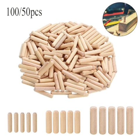 100/50pcs dulap de robinet din lemn sertar rotund din lemn fluturați rotii cu rotii cu rotii de dibluri de robinet set mobilier montaj