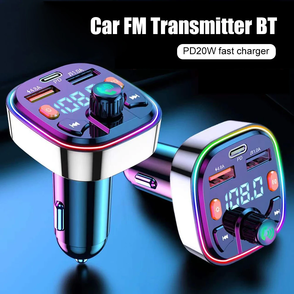 

FM-трансмиттер автомобильный с поддержкой Bluetooth и mp3-плеером, 20 Вт