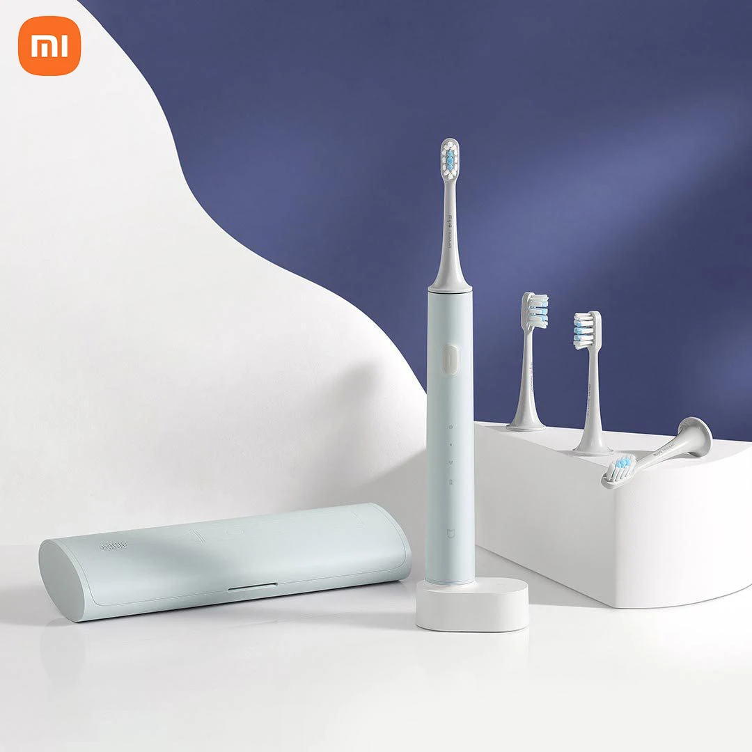 Xiaomi New Electric Toothbrush T500C Wireless Rechargeable Waterproof Ultrasonic Automatic Toothbrush Smart Mouthguard 4PCS Head