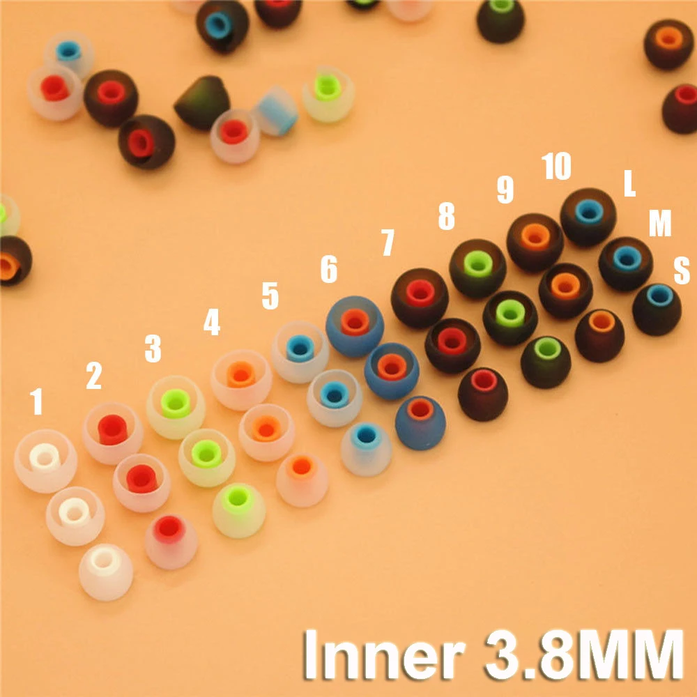 12pcs Universal Earbuds 3.8mm Colorful In-ear Earphone Headphone Earbuds Replacement Soft Silicone Rubber Ear Tips Hot Sale images - 6