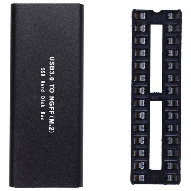 

17 Pcs 28 Pin DIP IC Sockets Adaptor Solder Type Socket With M.2 Sata Ssd To USB 3.0 Reader Converter Adapter Enclosure