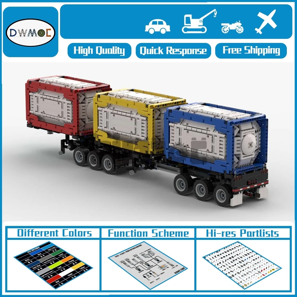 

Moc-30212 container flat Trailer 537pcs suitable for mark car 42078 Boy Gift splicing building block technology accessories