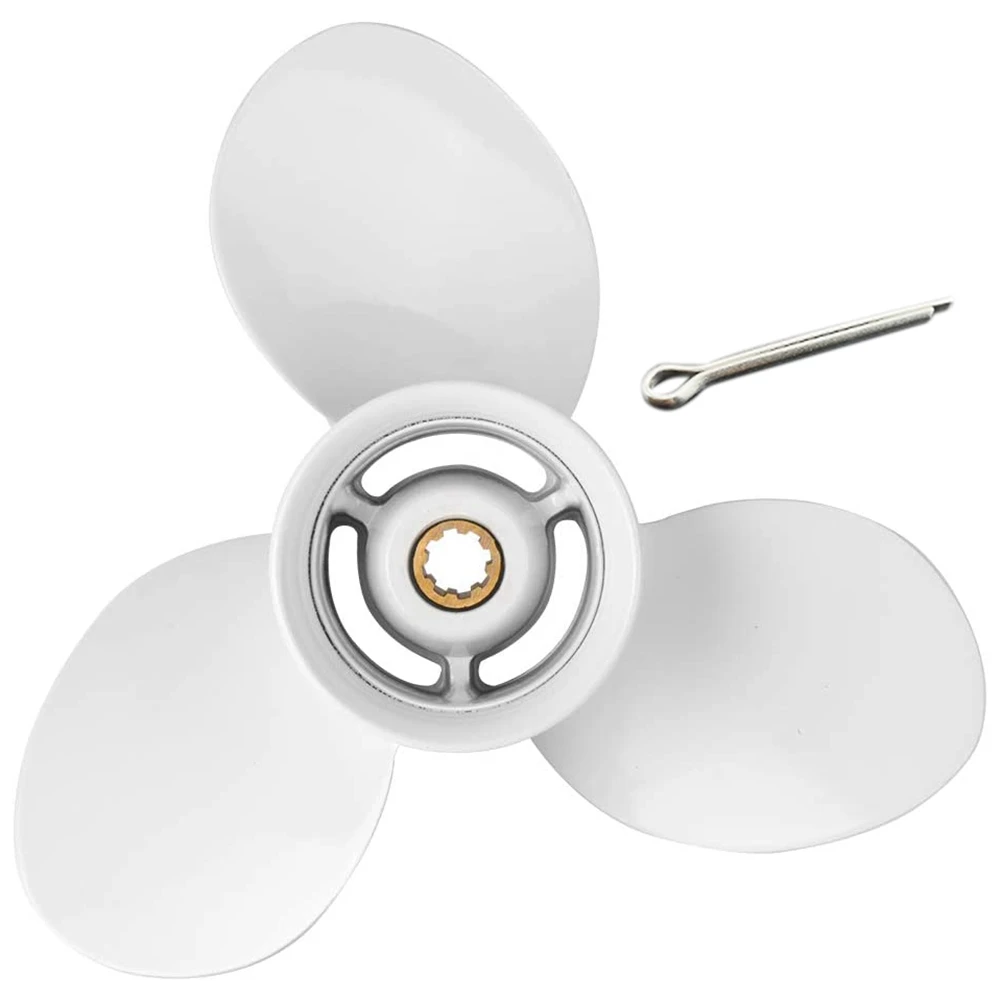 

Outboard Propeller for 9.9Hp 15Hp 9 1/4X 9 Boat Motor Screw Engine Parts 3 Blade 8 Spline