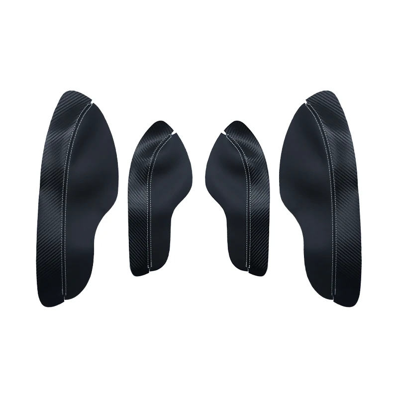 4pcs Soft Leather Door Armrest Cover For Honda Civic 10th Gen 2016 2017 Panels Trim Black with Carbon Texture Splice - купить по