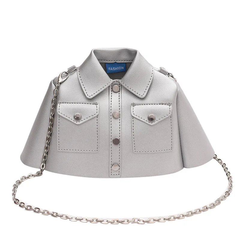 Niche Personality Chain Shoulder 2023 New Internet Celebrity Ins Style Creative Clothes Messenger Bag