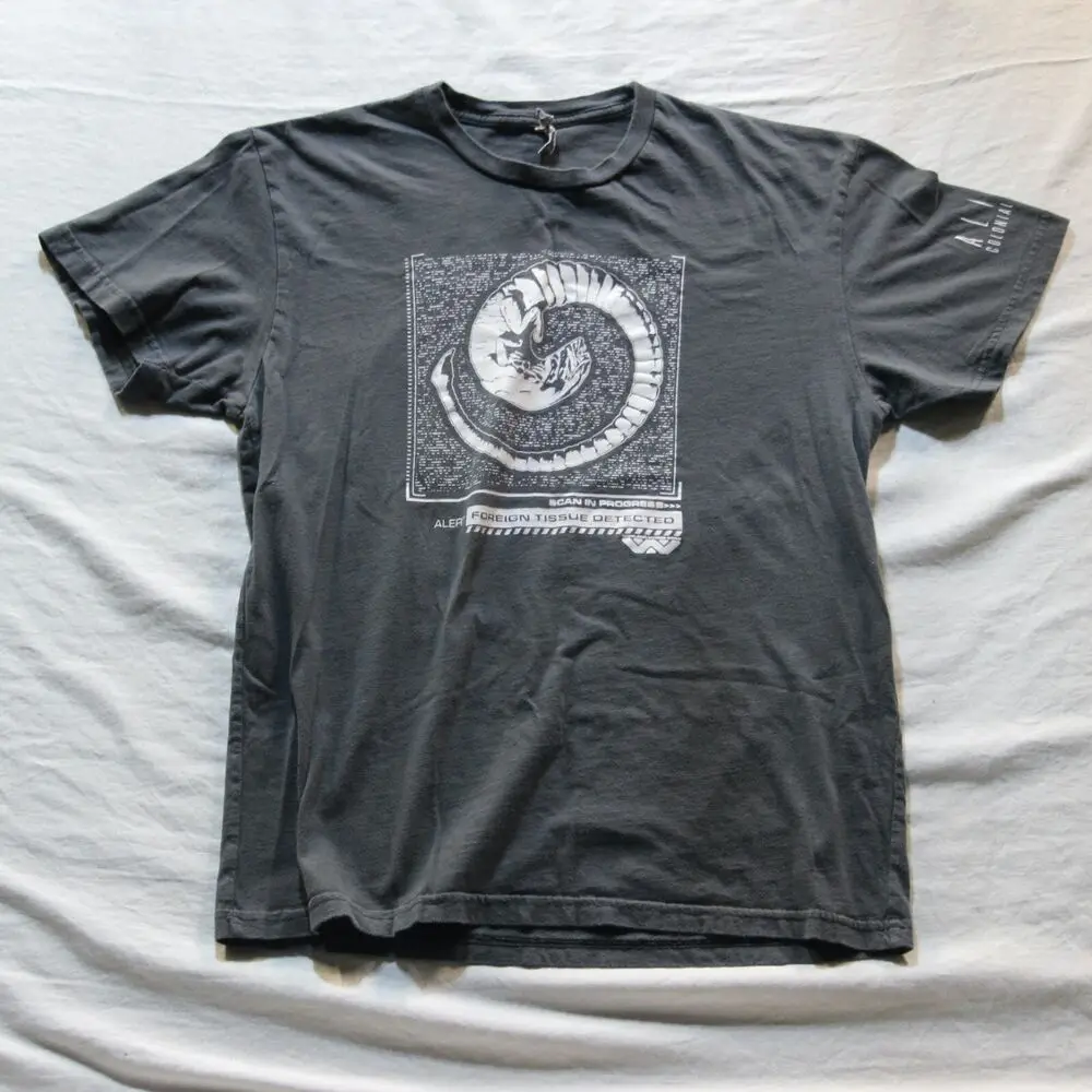 Футболка Aliens Colonial Marines футболка для видеоигр промо-сканирование Alien M