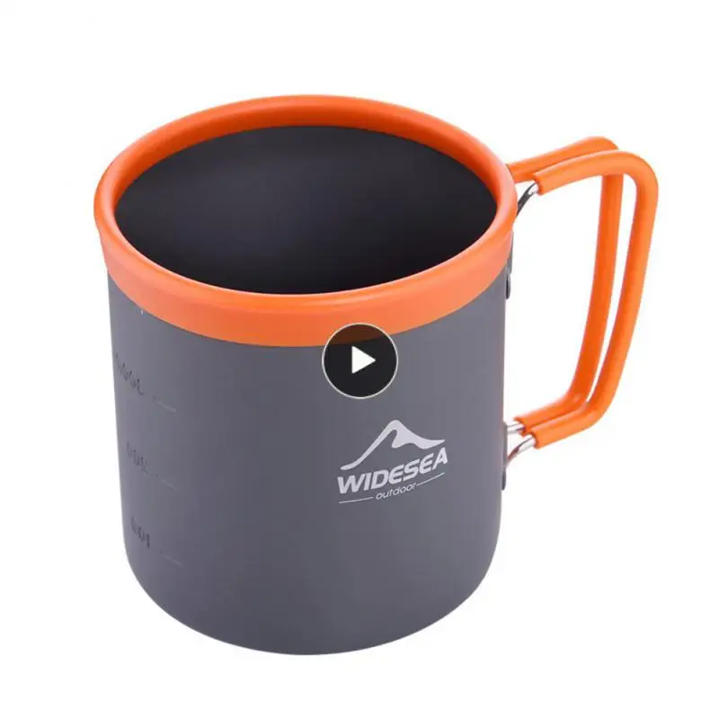

Anti-wear Foldable Aluminum Cup Foldable Anti-scalding Handle Foldable Water Cup Material Safety Camping Water Cup Hiking