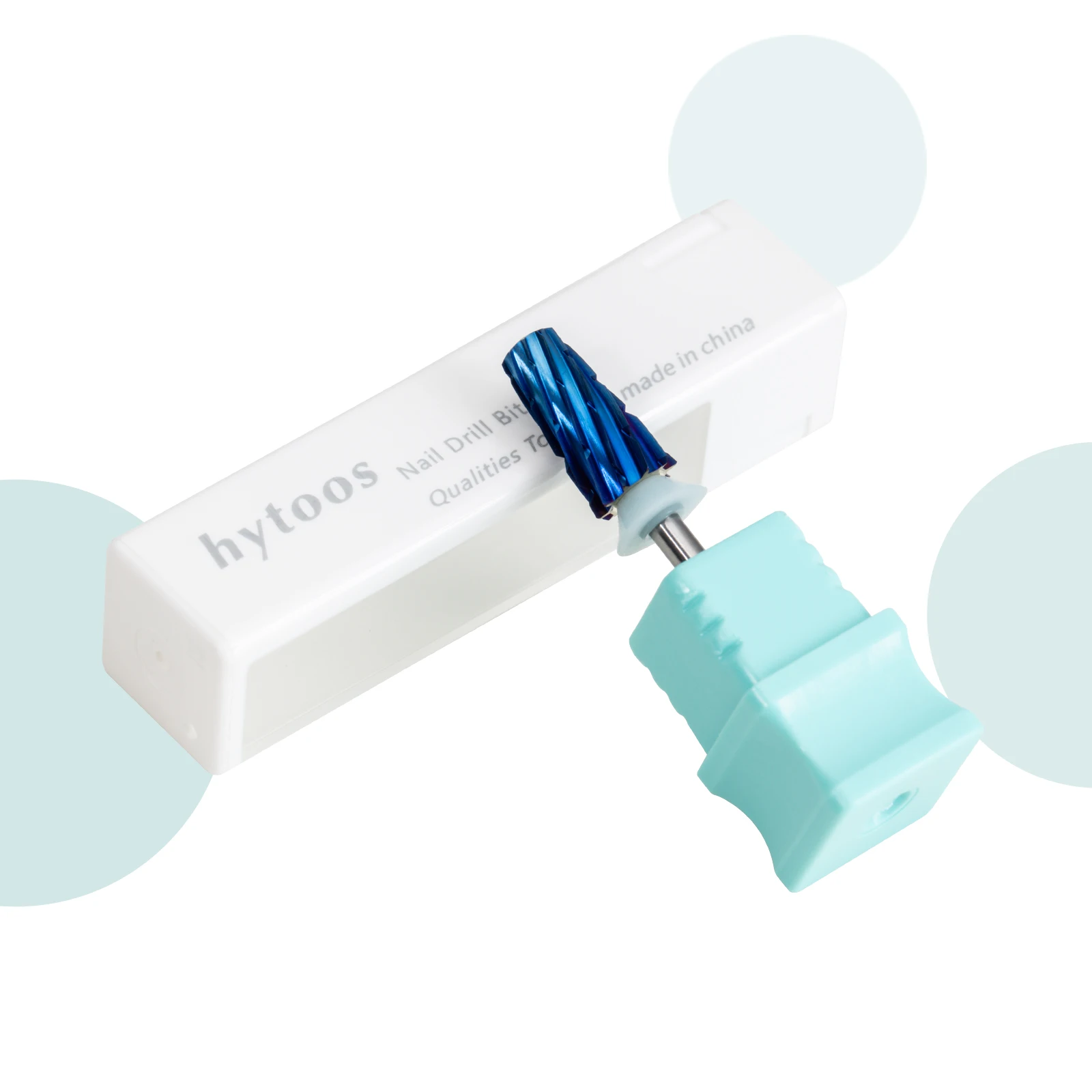 HYTOOS Blue Nano безопасные конические сверла для ногтей 4XC закругленные твердосплавные