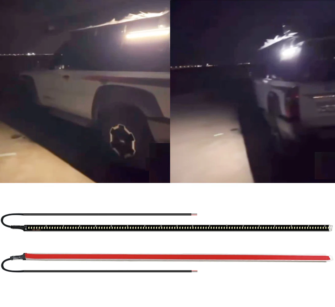 

Боковой светодиодный фонарь автомобиля, 17,8-39,4 дюйма, внешняя алюминиевая печатная плата, водонепроницаемая рабочая световая лента, световая лента для ночного кемпинга, внутренний декор, 2 шт.
