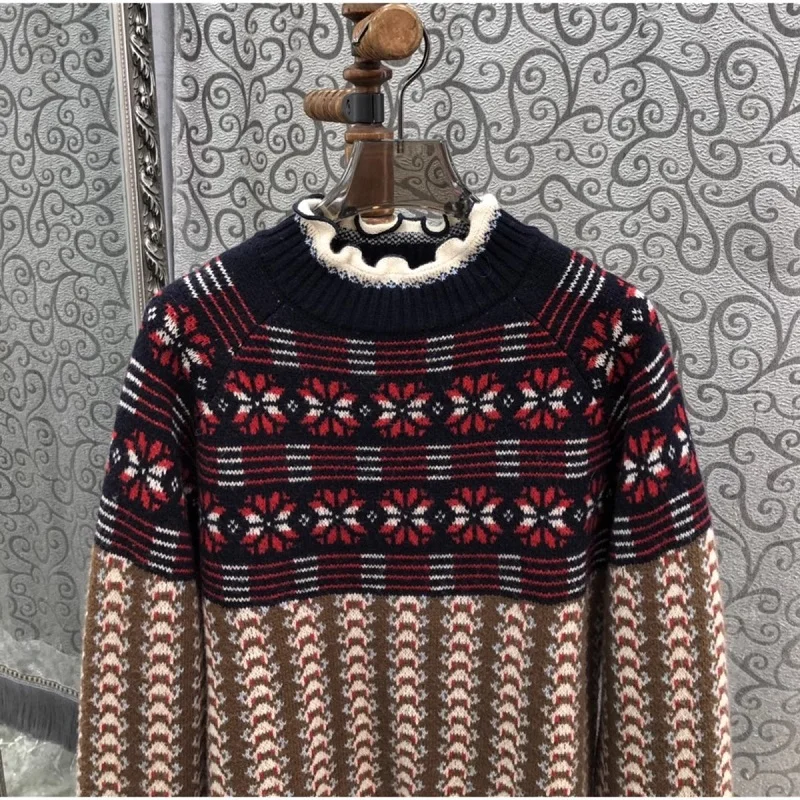 Женский трикотажный свитер с длинным рукавом повседневный мягкий шерстяной