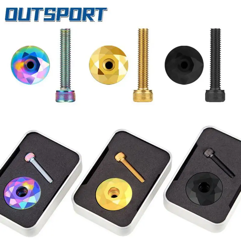 

Bike Accessories Stem Screws Road Bike Bowl Covers Ultralight Bike Handlebar Covers Modification Parts Handlebar Screws 3 Colors