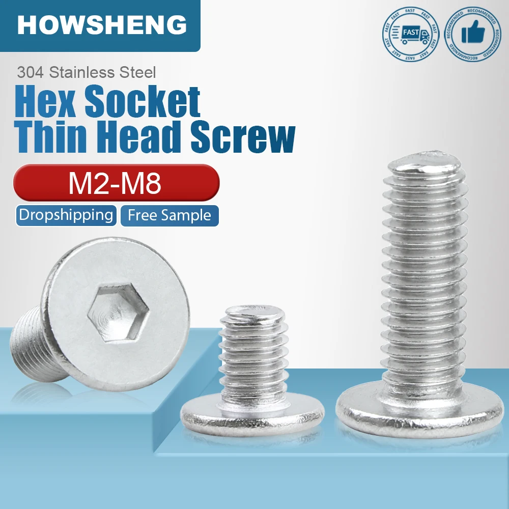 

Винты с шестигранной головкой из нержавеющей стали M2-M8