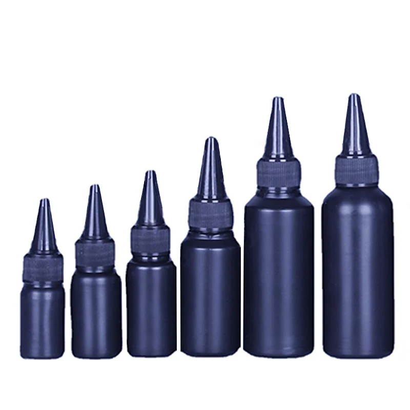 Pe Plastic Drop Dispensing Applicator Squeeze Bottle Black Paint Ink Container