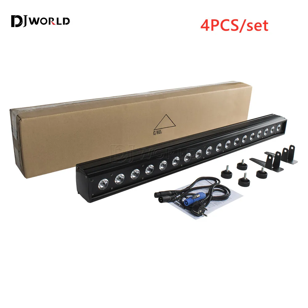 

DJWORLD 18x18 Вт RGBWA+U DMX светодиодная полоса для сцены 4 шт.