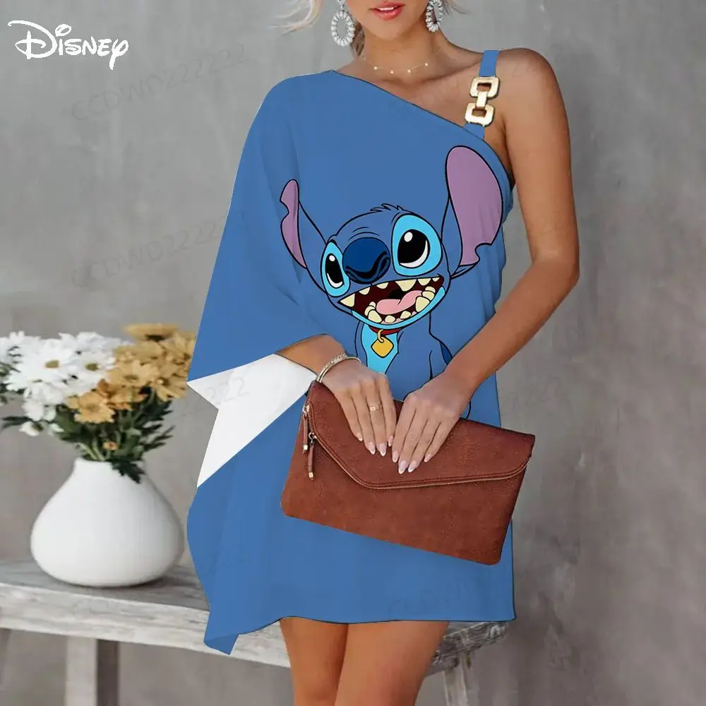 

Элегантные платья для женщин альбом на одно плечо с диагональным воротником диснеевские аксессуары 2023 вечерние летние женские модные роскошные