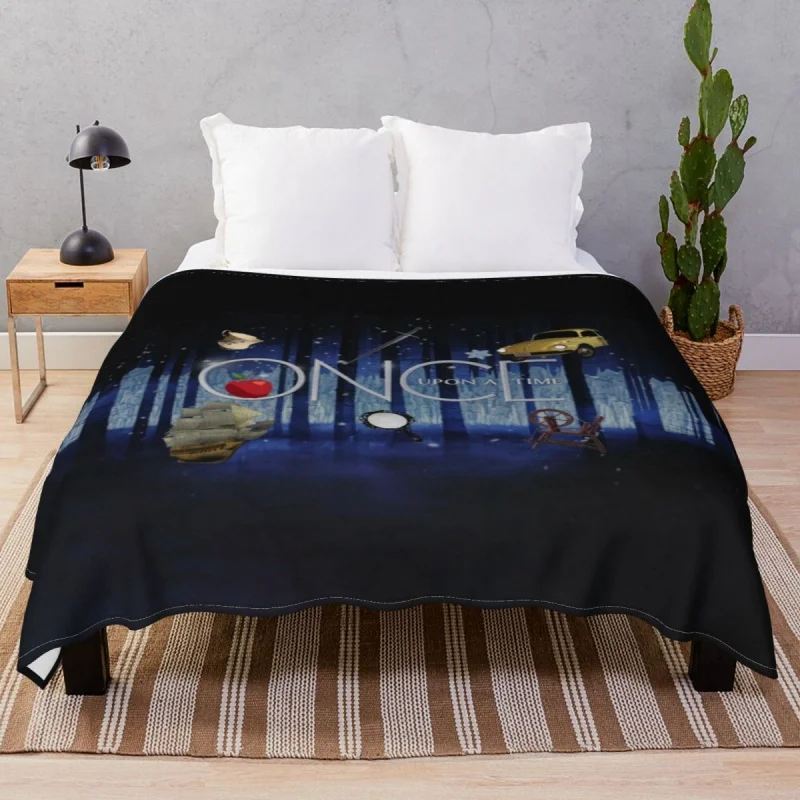 

ONCE UPON A TIME New Thick blanket Fce Decoration Lightweight Thin Unisex Throw Blanket for Bed Sofa Camp Office