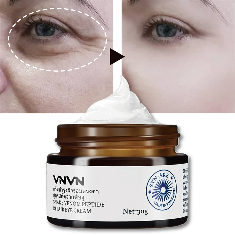 30g Remove Wrinkles Eye Cream Snake Venom Peptide Firming Eye Care Remove Dark Circles Anti-Puffiness Lifting Anti-Aging Skin