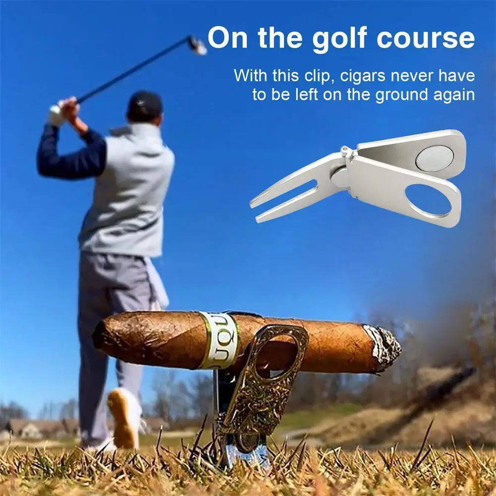 

Магнитный держатель для сигар N7x2 для гольфа, складной зажим для сигарет, металлический бытовой зажим, аксессуары для улицы